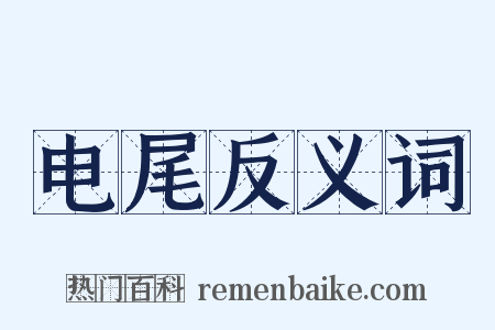 电尾反义词是什么意思的图片